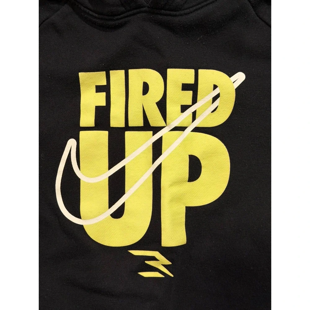 Nike 3Brand Russell Wilson Sweatshirt Kids L 12-13 Black Fired Up Graphic Hoodie